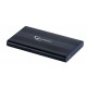 Карман Gembird EE2-U2S-5 black внешний для HDD 2,5" SATA USB2.0, алюминий