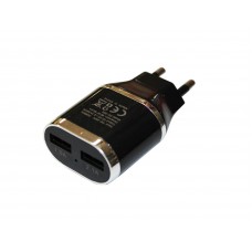 Зарядное устройство USB ES-D03 5V=2.1A/1.0A 2 порта