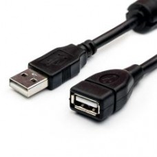 Кабели и переходники опт и розница Кабель Atcom USB 2.0 AM/AF 1.5м чёрный (17206) ⏩ megapower.space ▻▻▻ 