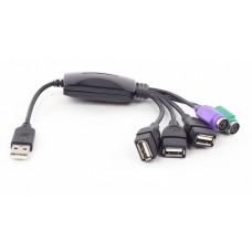 Концентратор USB TD010 4port +USB to PS/2 port