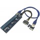 Адаптер Riser Card VER007 PCI-E extender 60см USB 3.0